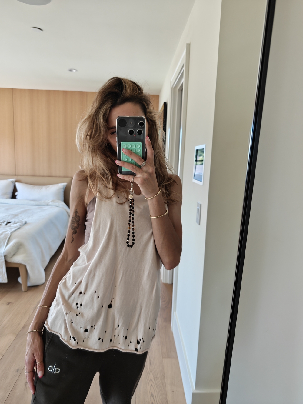 ALO Yoga Distressed Hem Tank Top